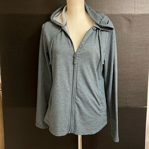 32 Degrees Full Zip Hoodie drawstring closure pockets Size Medium Blue Heather